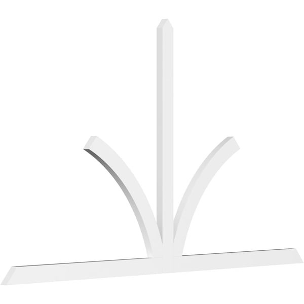 Ekena Millwork Richland Architectural Grade PVC Gable Bracket, 108"W x 63"H x 2"D x 4"F, 14/12 Pitch GBP108X63X0204RIC00 - main